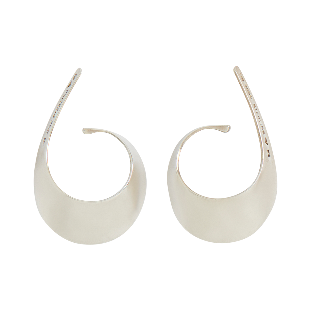 Tone Vigeland, Sterling Silver Sling Earrings, 1970s