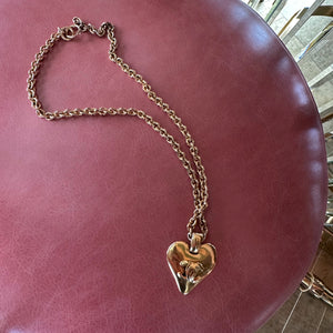 Chanel CC Logo Heart Pendant Necklace, 1990s