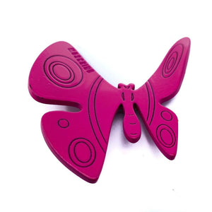 Moschino Pink Butterfly Brooch, 1990s