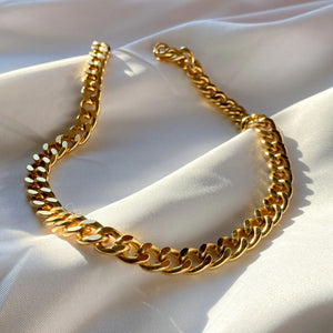 18ct Gold Plated Chunky Chain Necklace, 1980s