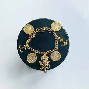 18ct Gold Plated Charm Bracelet, 1980s