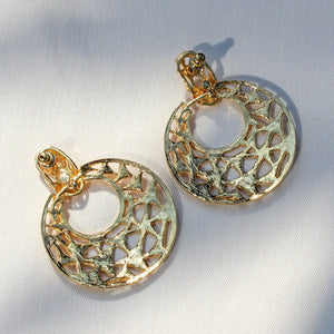 18ct Gold Plated Hoop Earrings, 1980s
