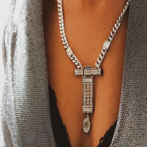 Christian Dior Silver Plated Necklace, 1980s