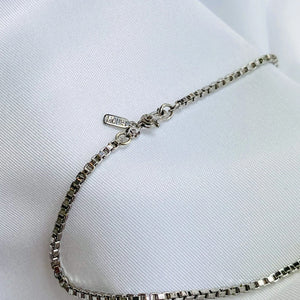 Monet Silver Plated Chain Necklace, 1980s