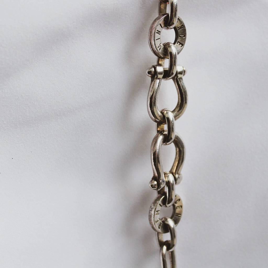 Zoe Coste Silver Plated Chunky Chain Necklace, 1990s
