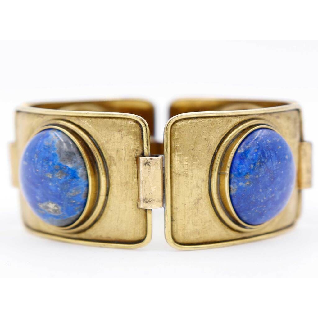 Morita Gil, Chile, Vintage Bracelet with Lapis Cabochons, 1980s