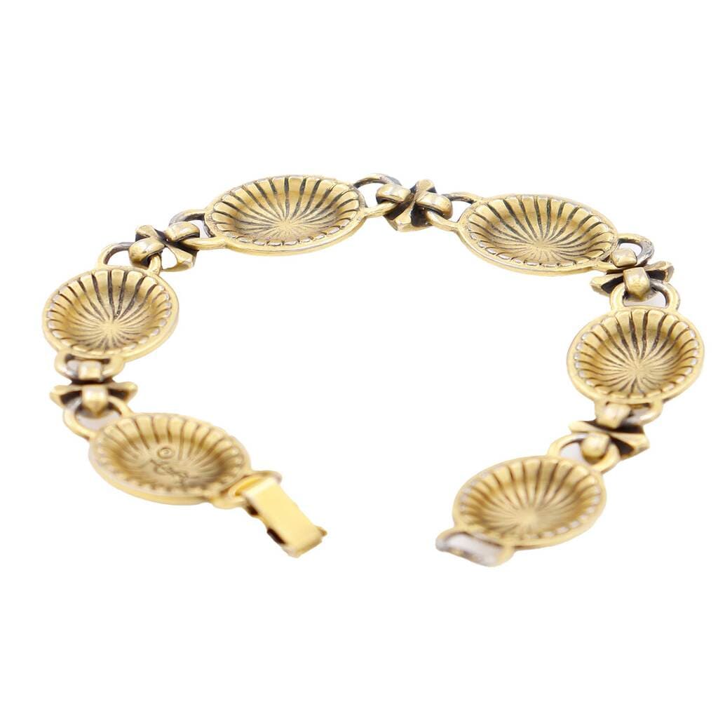 YSL Vintage Gold Diamond Oval Link Bracelet, 1980s