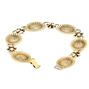 YSL Vintage Gold Diamond Oval Link Bracelet, 1980s