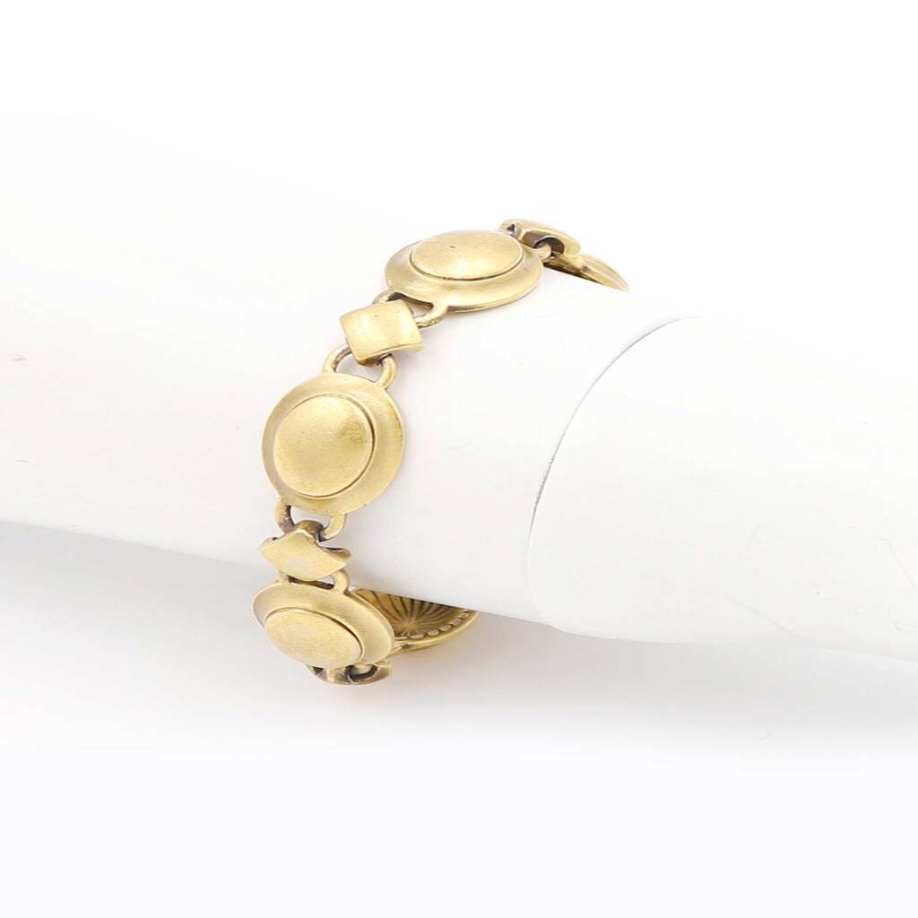 YSL Vintage Gold Diamond Oval Link Bracelet, 1980s