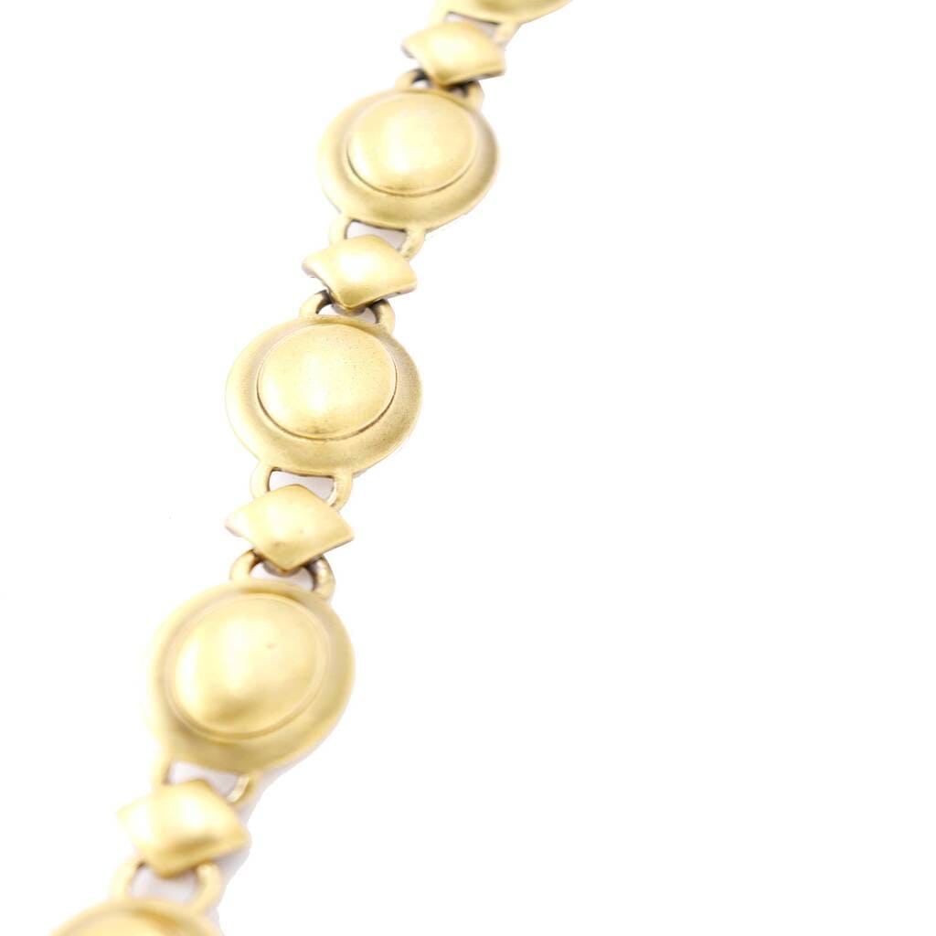 YSL Vintage Gold Diamond Oval Link Bracelet, 1980s