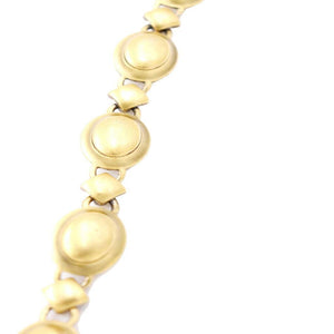 YSL Vintage Gold Diamond Oval Link Bracelet, 1980s