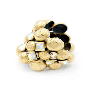 Yves Saint Laurent, Gold Plated Bubble Bracelet & Earrings Set