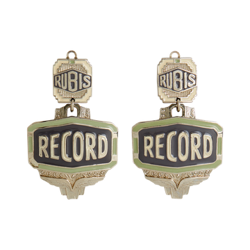 Jean Paul Gaultier Vintage Clip-On Record Earrings 1990s