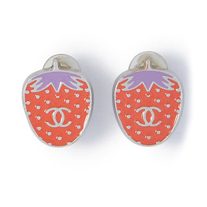Chanel Strawberry Earrings