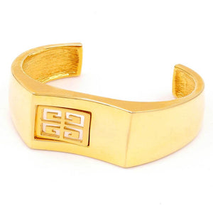 Vintage Givenchy, Gold Plated Logo Cuff Bracelet