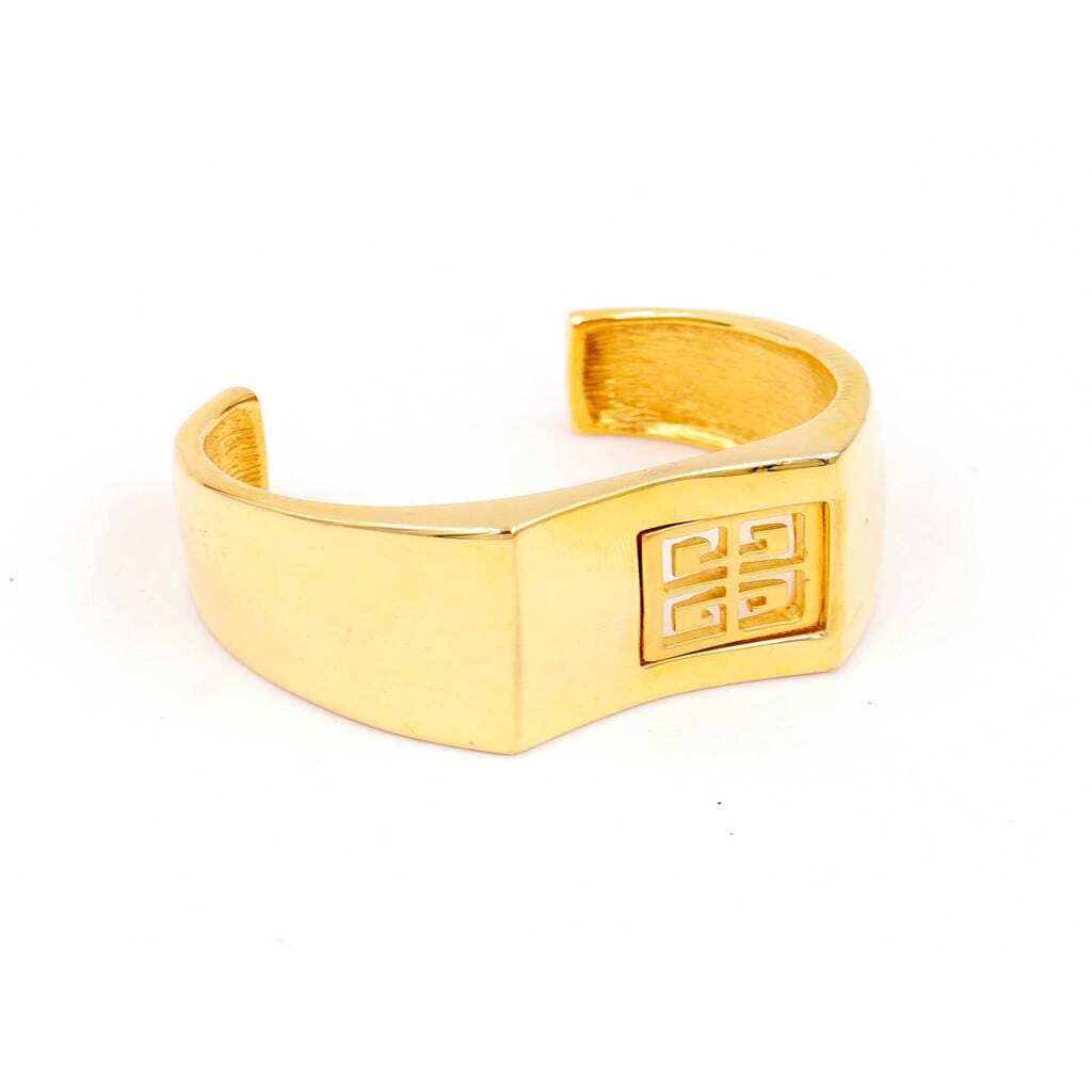 Vintage Givenchy, Gold Plated Logo Cuff Bracelet