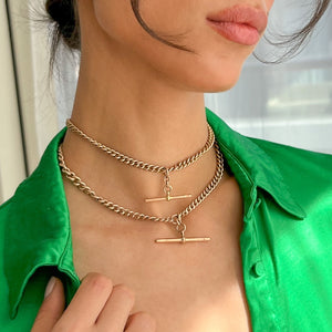Antique 9ct Rose Gold Albert Chain Necklace / Bracelet
