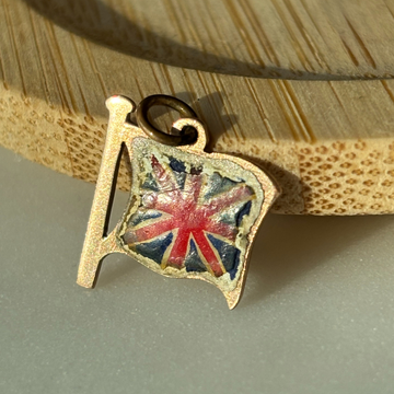 9ct Gold Enamel United Jack Charm