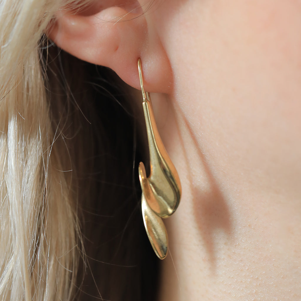 9ct Vintage Gold Drop Earrings