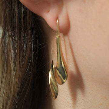 9ct Vintage Gold Drop Earrings