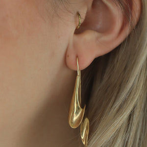 9ct Vintage Gold Drop Earrings