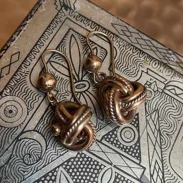 9ct Yellow Gold Knot Earrings