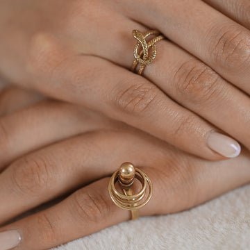 9ct Yellow Gold Snake Ring, 1970s