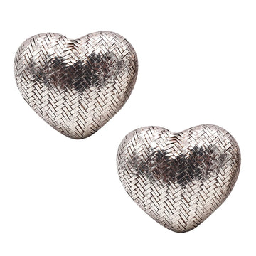 Angela Cummings Vintage Woven Heart Earrings