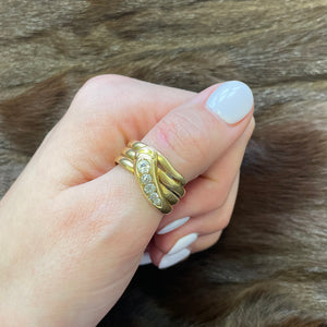 Antique 1898 Diamond Snake Ring