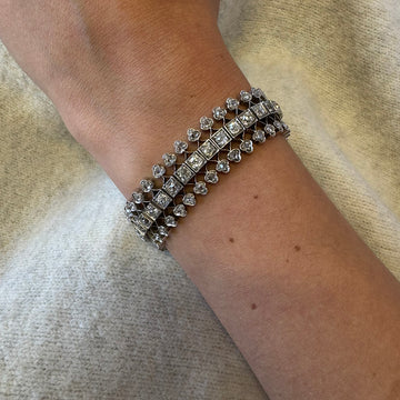 Antique Diamond Bracelet In Gold and Silver