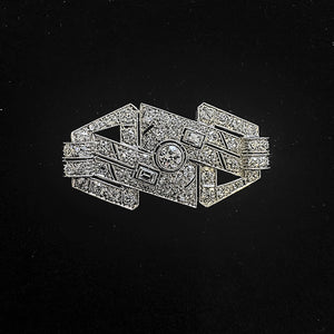 Art Deco Diamond Clip Brooch