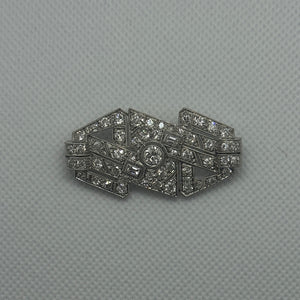 Art Deco Diamond Clip Brooch