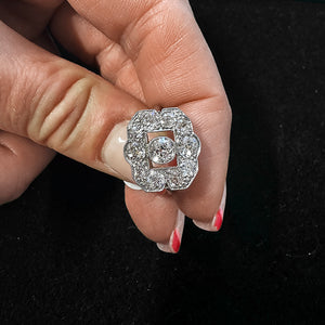 Art Deco Diamond Plaque Ring