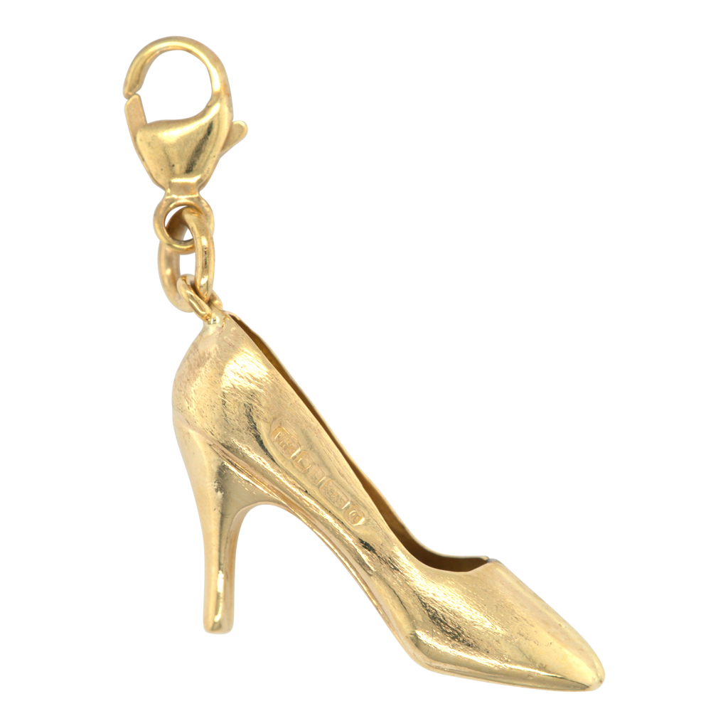 Vintage 9ct Yellow Gold High Heel Shoe Charm / Pendant