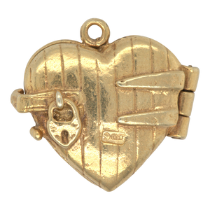 Vintage 9ct Gold Heart Locket Charm / Pendant
