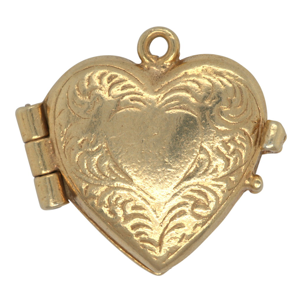 Vintage 9ct Gold Heart Locket Charm / Pendant