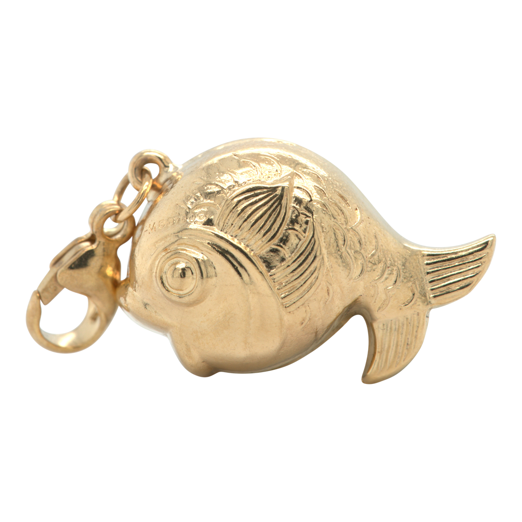 Vintage 9ct Yellow Gold Fish Charm / Pendant