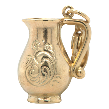 Vintage 9ct Yellow Gold Jug Charm / Pendant