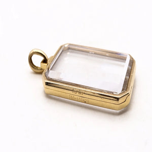 1970 Cartier, 18ct Yellow Gold Rock Crystal Locket Pendant