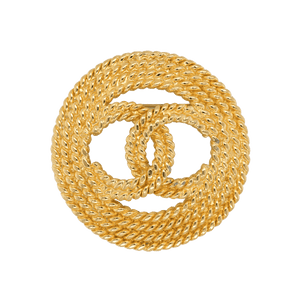 Chanel Round Open CC Large Brooch