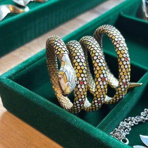 Enamel Coiled Snake Bangle