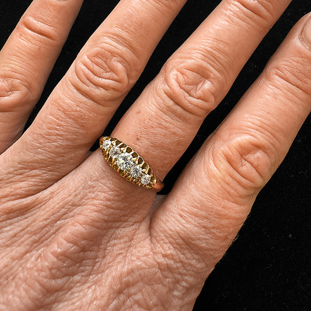 Edwardian Five-Stone Diamond Ring