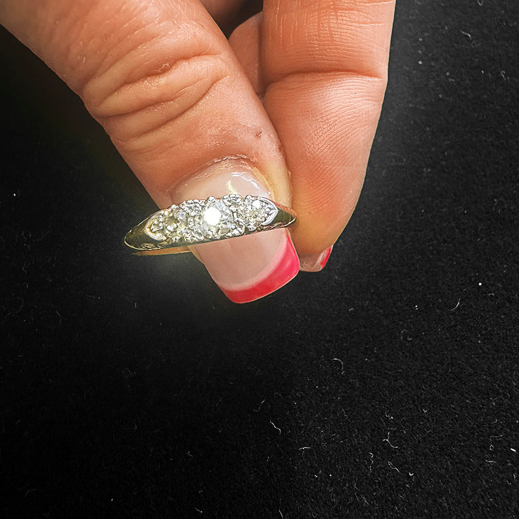 Edwardian Three-Stone Diamond Ring