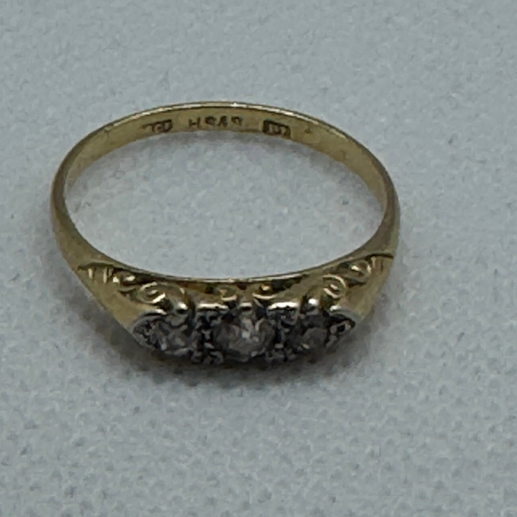 Edwardian Three-Stone Diamond Ring