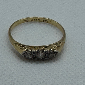 Edwardian Three-Stone Diamond Ring