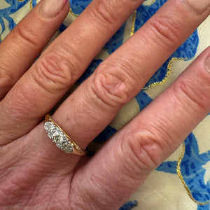 Edwardian Three-Stone Diamond Ring