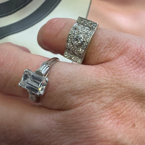 1.51 Carat GIA Certified Diamond Ring with Baguette Shoulders
