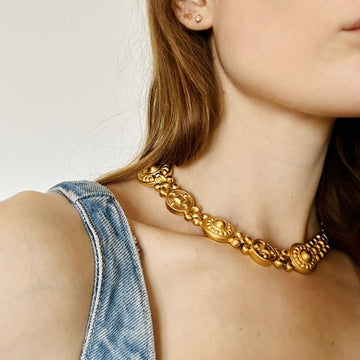 Givenchy Etruscan Style Statement Collar Necklace