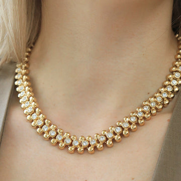 Givenchy Gold Studs and Diamante Necklace