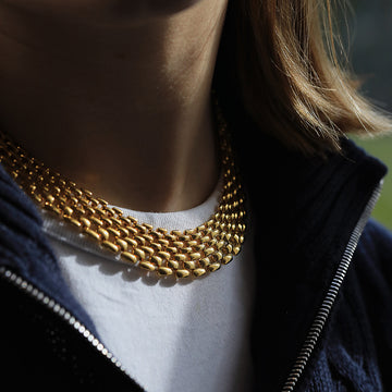 Gold Plated Statement Necklace